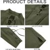 Mens Medieval Pirate Shirt Steampunk Retro Renaissance Viking Long Sleeve Lace Up Mercenary Halloween Scottish Tops(Army Green)