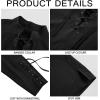 Mens Medieval Pirate Shirt Steampunk Retro Renaissance Viking Long Sleeve Lace Up Mercenary Halloween Scottish Tops(Black)