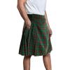 Mens Utility Kilt Pin Scottish Tartan Apparel Black & Irish Hybrid Royal Stewart Pockets Kilts(02 Green)