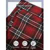 Mens Utility Kilt Pin Scottish Tartan Apparel Black & Irish Hybrid Royal Stewart Pockets Kilts(02 Red)