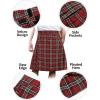 Mens Utility Kilt Pin Scottish Tartan Apparel Black & Irish Hybrid Royal Stewart Pockets Kilts(02 Red)