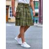Mens Utility Kilt Pin Scottish Tartan Apparel Black & Irish Hybrid Royal Stewart Pockets Kilts(03 Army Green)