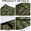 Mens Utility Kilt Pin Scottish Tartan Apparel Black & Irish Hybrid Royal Stewart Pockets Kilts(03 Army Green)
