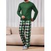 Runcati Mens 2 Piece Pajama Set Plaid Sleepwear PJ Relaxed Fit Stretch Lounge Nightwear Sets(Green)