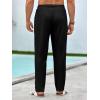 Runcati Mens Beach Elastic Waist Pants Casual Lightweight Drawstring Lounge Summer Yoga Trousers