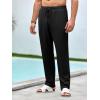 Runcati Mens Beach Elastic Waist Pants Casual Lightweight Drawstring Lounge Summer Yoga Trousers