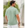 Runcati Mens Button Down Guayabera Shirts Short Sleeve Cuban Casual Summer Linen Shirt Beach Mexican Hippie Wedding Tops(Olive Green)