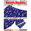Runcati Mens Christmas Pajama Pants Fleece PJ Lounge Pants Holiday Party Sleepwear(Navy Blue)