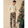 Runcati Mens Christmas Pajama Pants Fleece PJ Lounge Pants Holiday Party Sleepwear(Yellow)