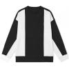 Runcati Mens Color Block Sweatshirt Pullover Crewneck Long Sleeve Fleece Casual Ribbed Patchwork Fall Tops(Black)