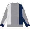 Runcati Mens Color Block Sweatshirt Pullover Crewneck Long Sleeve Fleece Casual Ribbed Patchwork Fall Tops(Grey)