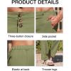 Runcati Mens Cotton Linen Pants Elastic Waist Casual Lightweight Loose Fit Beach Yoga Pants(Army Green)
