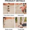 Runcati Mens Cotton Linen Pants Elastic Waist Casual Lightweight Loose Fit Beach Yoga Pants(Beige)