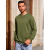 Runcati Mens Crewneck Sweatshirt Casual Long Sleeve Lightweight Fashion Basic Pullover Sweatshirt(Army Green)