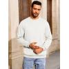 Runcati Mens Crewneck Sweatshirt Casual Long Sleeve Lightweight Fashion Basic Pullover Sweatshirt(White)