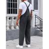 Runcati Men’s Denim Bib Overall Jean Romper Trousers Adjustable Strap Workwear Slim Fit Jumpsuit(B-black)