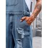 Runcati Men’s Denim Bib Overall Jean Romper Trousers Adjustable Strap Workwear Slim Fit Jumpsuit(B-blue)