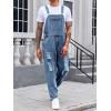 Runcati Men’s Denim Bib Overall Jean Romper Trousers Adjustable Strap Workwear Slim Fit Jumpsuit(B-blue)