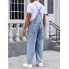 Runcati Men’s Denim Bib Overall Jean Romper Trousers Adjustable Strap Workwear Slim Fit Jumpsuit(B-light Blue)