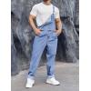 Runcati Men’s Denim Bib Overall Jean Romper Trousers Adjustable Strap Workwear Slim Fit Jumpsuit(Blue)