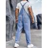 Runcati Men’s Denim Bib Overall Jean Romper Trousers Adjustable Strap Workwear Slim Fit Jumpsuit(Blue)