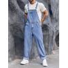 Runcati Men’s Denim Bib Overall Jean Romper Trousers Adjustable Strap Workwear Slim Fit Jumpsuit(Blue)