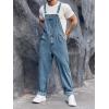 Runcati Men’s Denim Bib Overall Jean Romper Trousers Adjustable Strap Workwear Slim Fit Jumpsuit(Denim Blue)