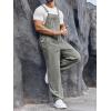 Runcati Men’s Denim Bib Overall Jean Romper Trousers Adjustable Strap Workwear Slim Fit Jumpsuit(Grey)