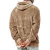 Runcati Mens Fuzzy Sherpa Pullover Hoodie Sweatshirts Long Sleeve Kangaroo Pocket Winter Fall Outwear Hooded(Brown)
