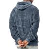 Runcati Mens Fuzzy Sherpa Pullover Hoodie Sweatshirts Long Sleeve Kangaroo Pocket Winter Fall Outwear Hooded(Dark Gray)
