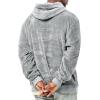 Runcati Mens Fuzzy Sherpa Pullover Hoodie Sweatshirts Long Sleeve Kangaroo Pocket Winter Fall Outwear Hooded(Gray)