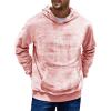 Runcati Mens Fuzzy Sherpa Pullover Hoodie Sweatshirts Long Sleeve Kangaroo Pocket Winter Fall Outwear Hooded(Pink)