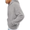 Runcati Mens Fuzzy Sherpa Pullover Hoodie Sweatshirts Long Sleeve Sport Front Pocket Military Fall Outwear Winter Hooded(01 Light Gray)