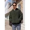 Runcati Mens Fuzzy Sherpa Pullover Hoodie Sweatshirts Long Sleeve Sport Front Pocket Military Fall Outwear Winter Hooded(02 Green)