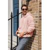 Runcati Mens Fuzzy Sherpa Pullover Hoodie Sweatshirts Long Sleeve Sport Front Pocket Military Fall Outwear Winter Hooded(02 Pink)