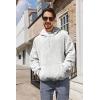 Runcati Mens Fuzzy Sherpa Pullover Hoodie Sweatshirts Long Sleeve Sport Front Pocket Military Fall Outwear Winter Hooded(02 White)
