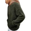 Runcati Mens Fuzzy Sherpa Pullover Hoodie Sweatshirts Long Sleeve Sport Front Pocket Military Fall Outwear Winter Hooded(03 Army Green)