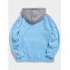 Runcati Mens Fuzzy Sherpa Pullover Hoodie Sweatshirts Long Sleeve Sport Front Pocket Military Fall Outwear Winter Hooded(03 Blue)