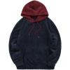 Runcati Mens Fuzzy Sherpa Pullover Hoodie Sweatshirts Long Sleeve Sport Front Pocket Military Fall Outwear Winter Hooded(03 Navy)