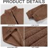 Runcati Mens Fuzzy Sherpa Sweatshirt Quarter Zip Pullover Long Sleeve Winter Fall Fleece Outwear(Brown)