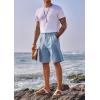 Runcati Mens Golf Shorts Flat Front Chino Casual Cotton Dress Work Shorts for Men(Light Blue)