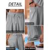 Runcati Mens Harem Pants Baggy Hippie Casual Cotton Linen Loose Boho Yoga Beach Drop Crotch Trouser(Grey)