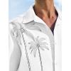 Runcati Mens Hawaiian Shirt Short Sleeve Button Down Summer Beach Vacation Cotton Linen Shirts(White)