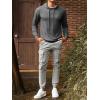 Runcati Mens Lightweight Hoodies Pullover Long Sleeve Casual Workout Athletic Shirt Hooded Sweatshirts(Grey)
