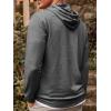 Runcati Mens Lightweight Hoodies Pullover Long Sleeve Casual Workout Athletic Shirt Hooded Sweatshirts(Grey)