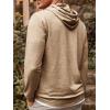 Runcati Mens Lightweight Hoodies Pullover Long Sleeve Casual Workout Athletic Shirt Hooded Sweatshirts(Khaki)
