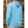 Runcati Mens Lightweight Hoodies Pullover Long Sleeve Casual Workout Athletic Shirt Hooded Sweatshirts(Light Blue)