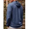 Runcati Mens Lightweight Hoodies Pullover Long Sleeve Casual Workout Athletic Shirt Hooded Sweatshirts(Navy)