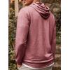 Runcati Mens Lightweight Hoodies Pullover Long Sleeve Casual Workout Athletic Shirt Hooded Sweatshirts(Wine Red)
