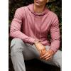 Runcati Mens Lightweight Hoodies Pullover Long Sleeve Casual Workout Athletic Shirt Hooded Sweatshirts(Wine Red)